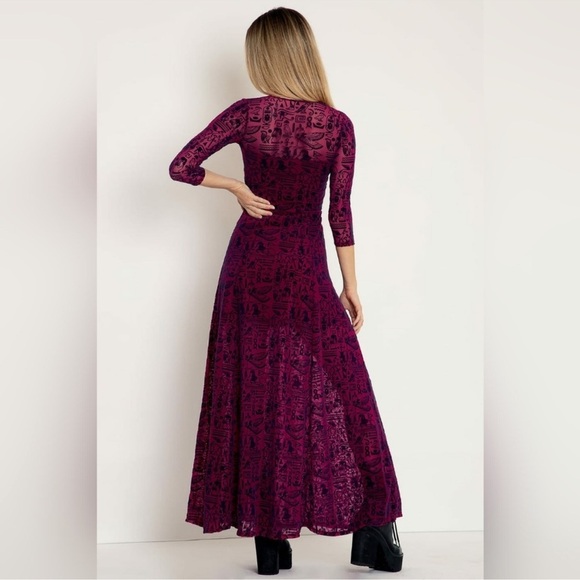 NWT BlackMilk Hieroglyphics Jewel 3/4 Sleeve Maxi Dress - Picture 5 of 12